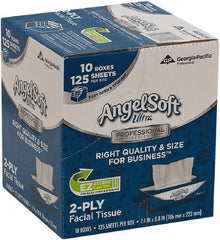 Georgia Pacific - Case of (10) 125-Sheet Flat Boxes of White Facial Tissues - All Tool & Supply