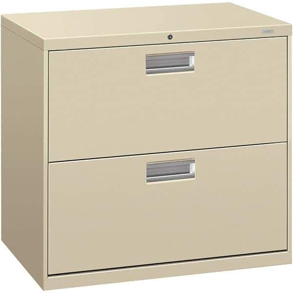 Hon - 30" Wide x 28.38" High x 19-1/4" Deep, 2 Drawer Lateral File - Steel, Putty - All Tool & Supply