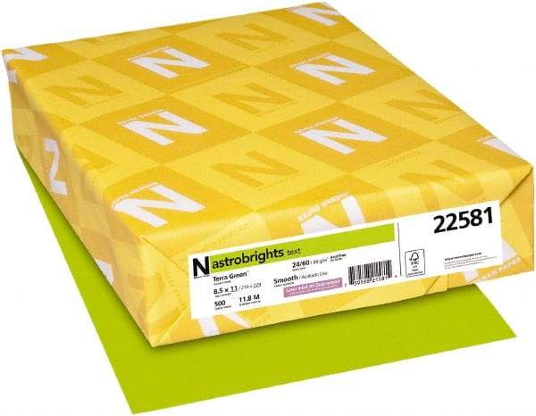 Neenah Paper - 8-1/2" x 11" Terra Green Colored Copy Paper - Use with Laser Printers, Inkjet Printers, Copiers - All Tool & Supply