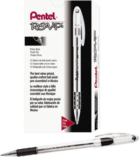 Pentel - Conical Ball Point Pen - Black - All Tool & Supply