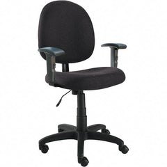 ALERA - 41-1/8" High Adjustable Chair - 25-1/4" Wide x 25-1/4" Deep, 100% Acrylic Fabric Seat, Black - All Tool & Supply