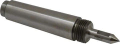 Riten - 3/8" Head Diam, Steel Long Point Solid Dead Center - 3MT Morse Taper, 3/8" Point Diam, 1-1/4" Point Length, 1-11/16" OAL - All Tool & Supply