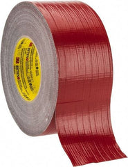 3M - 3" x 55m Red Duct Tape - 12.1 mil, Rubber Adhesive, Polyethylene Film Backing, 36 Lb/ln Tensile Strength, 200°F Max, Series 8979N - All Tool & Supply