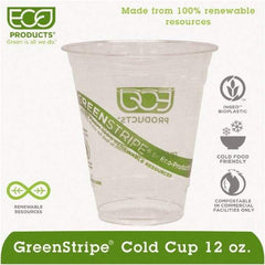 ECO PRODUCTS - Renewable & Compostable Cold Cups - 12 oz - Clear - All Tool & Supply