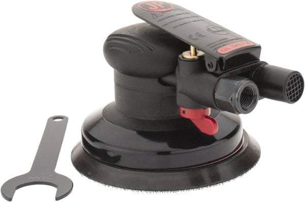 PRO-SOURCE - 12,000 OPM, 3 CFM Air Consumption, 90 psi Air Pressure, Palm Air Orbital Sander - Round Pad, Hook & Loop Backing, 1/4 NPT Inlet - All Tool & Supply