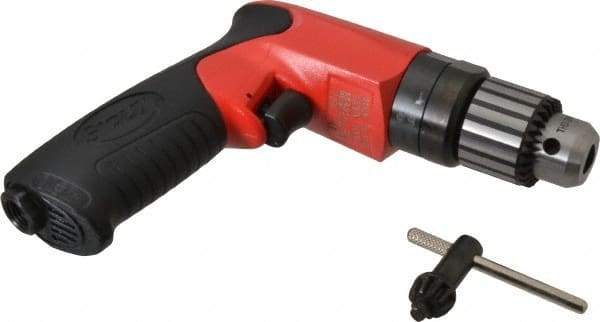 Sioux Tools - 3/8" Keyed Chuck - Pistol Grip Handle, 4,000 RPM, 11.8 LPS, 25 CFM, 0.6 hp - All Tool & Supply