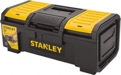 Stanley - 3 Compartment Tool Box - 15-13/32" Wide x 9-5/8" Deep x 6-5/16" High, Polypropylene, Black/Yellow - All Tool & Supply