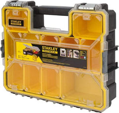 Stanley - 17-1/2" Wide x 14-1/2" High x 4-1/2" Deep, Deep Small Parts Storage Box - Polypropylene Resin Frame, 10 Compartments, 3-1/4" Wide x 3-1/2" High x 4-3/8" Deep Bin - All Tool & Supply