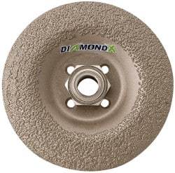 Camel Grinding Wheels - 24 Grit, 4-1/2" Wheel Diam, 1/4" Wheel Thickness, Type 29 Depressed Center Wheel - Diamond, 13,300 Max RPM - All Tool & Supply