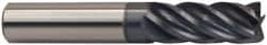 Accupro - 3/16" Diam 5 Flute Solid Carbide 0.01" Corner Radius End Mill - All Tool & Supply