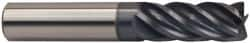 Accupro - 1/4" Diam 5 Flute Solid Carbide 0.01" Corner Radius End Mill - All Tool & Supply