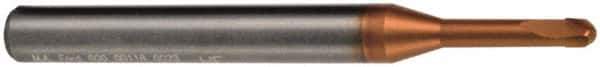 M.A. Ford - 8mm Diam, 5.5mm LOC, 2 Flute Solid Carbide Ball End Mill - ALtima 52 Finish, Single End, 102mm OAL, 8mm Shank Diam, Spiral Flute - All Tool & Supply