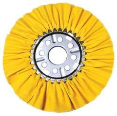 Osborn - 10" Diam x 1/2" Thick Unmounted Buffing Wheel - 16 Ply, Ventilated Bias Cut, 2" Arbor Hole, Hard Density, Coarse Grade - All Tool & Supply