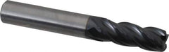 OSG - 1/2", 4 Flute, Single End, Solid Carbide, 0.09" Corner Radius End Mill - 3-1/2" OAL, Right Hand Flute, 1-1/4" LOC, Right Hand Cut - All Tool & Supply