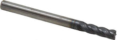 OSG - 1/8", 4 Flute, Single End, Solid Carbide, 0.01" Corner Radius End Mill - 1-1/2" OAL, 35° Helix, Right Hand Flute, 3/8" LOC, Right Hand Cut - All Tool & Supply