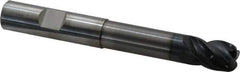 OSG - 1/2", 4 Flute, Single End, Solid Carbide, 0.12" Corner Radius End Mill - 4" OAL, 35° Helix, Right Hand Flute, 5/8" LOC, Right Hand Cut, 2-1/4" Extended Reach - All Tool & Supply