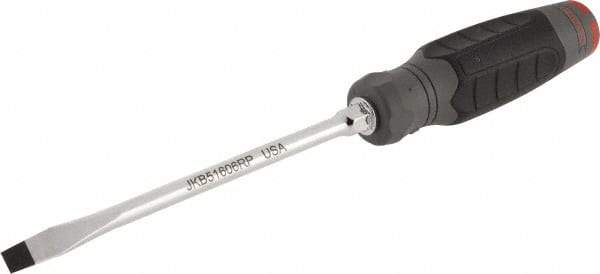 Proto - 267mm OAL Keystone Slotted Screwdriver - 152mm Blade Length, Round Shank, Ergonomic Handle - All Tool & Supply