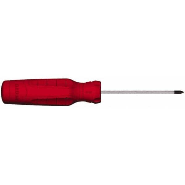 #0, 5-1/4″ OAL, Standard Phillips Screwdriver 2″ Blade Length, Round Shank, Ergonomic Handle