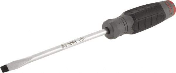 Proto - 267mm OAL Keystone Slotted Screwdriver - 152mm Blade Length, Round Shank, Ergonomic Handle - All Tool & Supply