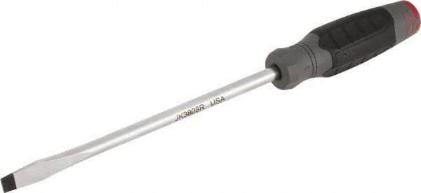 Proto - 324mm OAL Keystone Slotted Screwdriver - 203mm Blade Length, Round Shank, Ergonomic Handle - All Tool & Supply