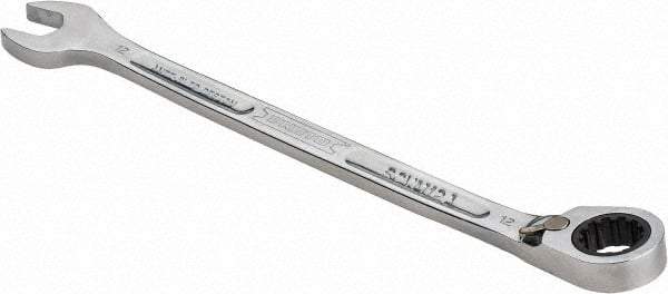 Proto - 12mm 12 Point Combination Wrench - 15° Head Angle, 7-23/32" OAL, Steel, Chrome Finish - All Tool & Supply