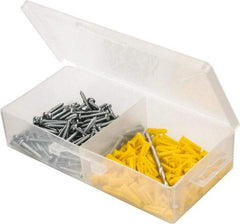 Value Collection - 300 Piece, #6 to 8 Screw, Plastic & Steel Slotted/Phillips Drive Anchor Assortment - Zinc Plated, 3/4" Long - All Tool & Supply