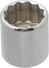 Proto - 1/4" Drive, Standard Hand Socket - 12 Points, 7/8" OAL, Alloy Steel, Chrome Finish - All Tool & Supply