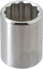 Proto - 19/32", 3/8" Drive, Standard Hand Socket - 12 Points, 1-1/8" OAL, Alloy Steel, Chrome Finish - All Tool & Supply