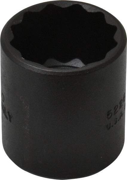 Proto - 13/16", 3/8" Drive, Standard Hand Socket - 12 Points, 1-7/16" OAL, Alloy Steel, Black Finish - All Tool & Supply