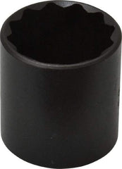 Proto - 1", 3/8" Drive, Standard Hand Socket - 12 Points, 1-11/16" OAL, Alloy Steel, Black Finish - All Tool & Supply