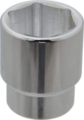 Proto - 1/2" Drive, Standard Hand Socket - 6 Points, 1-3/4" OAL, Alloy Steel, Chrome Finish - All Tool & Supply