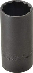 Proto - 1", 3/8" Drive, Deep Hand Socket - 12 Points, 2-3/4" OAL, Alloy Steel, Black Finish - All Tool & Supply