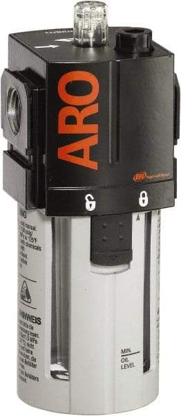 ARO/Ingersoll-Rand - 1/2" NPT, 150 Max psi Standard Modular Lubricator - Polycarbonate Bowl, Aluminum Body, 156 CFM, 125°F Max Temp, 2.76" Long x 2.87" Wide x 7.08" High - All Tool & Supply