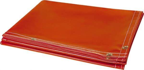 Steiner - 6' High x 6' Wide x 14mm Thick Vinyl Welding Curtain - Orange, Grommet - All Tool & Supply