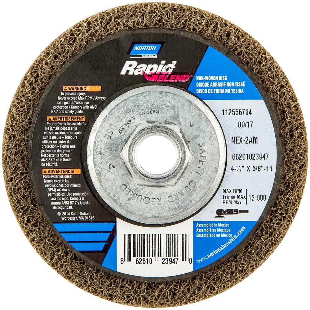 Norton - Deburring Wheels Wheel Type: 27 Wheel Diameter (Inch): 4.5 - All Tool & Supply