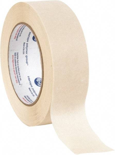 Intertape - 1-1/2" Wide x 60 Yd Long Tan Paper Masking Tape - Series 513, 5 mil Thick, 19 In/Lb Tensile Strength - All Tool & Supply