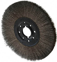 Osborn - 12" OD, 2" Arbor Hole, Crimped Stainless Steel Wheel Brush - 1" Face Width, 3" Trim Length, 0.0104" Filament Diam, 3,000 RPM - All Tool & Supply