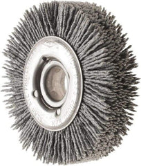 Osborn - 3" OD, 5/8" Arbor Hole, Nylon Wheel Brush - 7/8" Face Width, 5/8" Trim Length, 20,000 RPM - All Tool & Supply