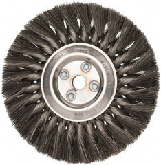 Osborn - 7" OD, 5/8" Arbor Hole, Knotted Steel Wheel Brush - 5/8" Face Width, 1-3/4" Trim Length, 0.0118" Filament Diam, 9,000 RPM - All Tool & Supply