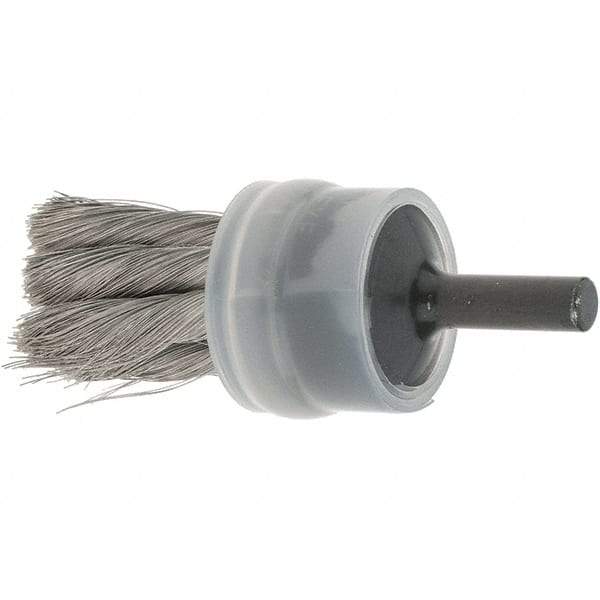 Osborn - 3/4" Brush Diam, Knotted, End Brush - 1/4" Diam Shank, 20,000 Max RPM - All Tool & Supply