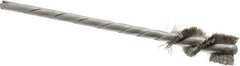 Osborn - 3/8" Diam Helical Stainless Steel Tube Brush - 0.005" Filament Diam, 1" Brush Length, 3-1/2" OAL, 1/8" Diam Shank - All Tool & Supply