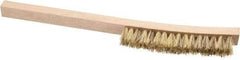 Osborn - 2 Rows x 16 Columns Palmyra/Tampico Plater's Brush - 6" Brush Length, 12" OAL, 1" Trim Length, Wood Curved Handle - All Tool & Supply