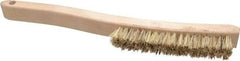 Osborn - 4 Rows x 18 Columns Palmyra/Tampico Plater's Brush - 6" Brush Length, 13-1/4" OAL, 1" Trim Length, Wood Curved Handle - All Tool & Supply