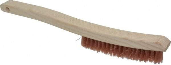 Osborn - 4 Rows x 18 Columns Polypropylene Plater's Brush - 6" Brush Length, 13-1/4" OAL, 7/8" Trim Length, Wood Curved Handle - All Tool & Supply