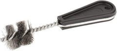 Osborn - 1-1/4" Long x 1-9/64" Diam Steel Tube End Fitting Brush - 6-3/8" OAL, 0.0104" Wire Diam - All Tool & Supply