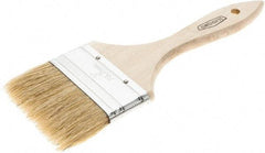 Osborn - 3" Flat Hog Chip Brush - 1-1/2" Bristle Length, 5-1/4" Wood Dowel Handle - All Tool & Supply