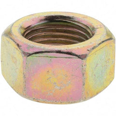 Value Collection - 5/8-18 UNF Steel Right Hand Hex Nut - 15/16" Across Flats, 35/64" High, Zinc Yellow Dichromate Finish - All Tool & Supply