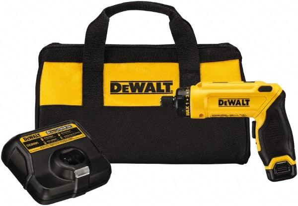 DeWALT - 8 Volts, Lithium-Ion Battery, Swivel Handle Cordless Screwdriver - 430 RPM, 23 Inch/Lbs. Torque - All Tool & Supply