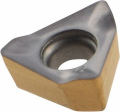 Iscar - HM390 TKCT0703 TR Grade IC808 Carbide Milling Insert - TiAlN/AlTiN/TiN Finish, 0.124" Thick, 0.228" Inscribed Circle, 0.51mm Corner Radius - All Tool & Supply