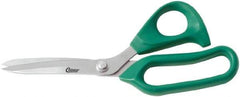 Clauss - 6" LOC, 9" OAL Stainless Steel Bent Shears - Plastic Offset Handle, For Paper, Fabric - All Tool & Supply